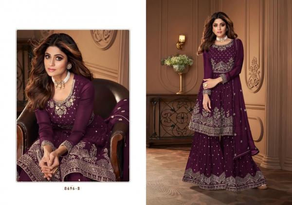 Heroine Gold 8696 Georgette Embroidery Salwar Kameez Collection